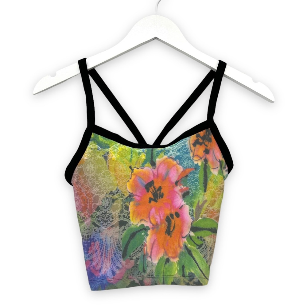 Cropped Tank Vintage Hot Skins Bodywear Cropped Tank with Shelf Bra NWT